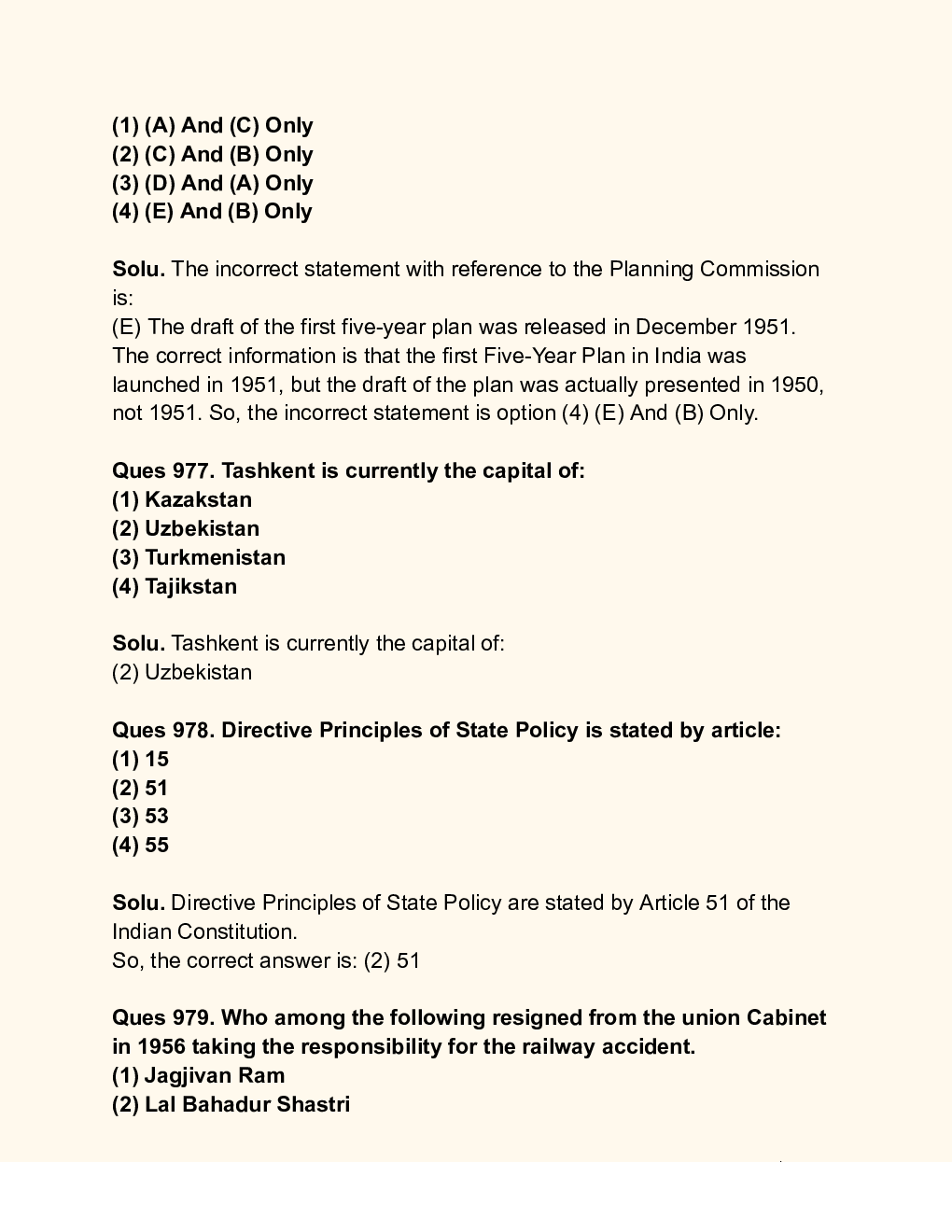 CUET political Science  Solution  2023  - Page 5