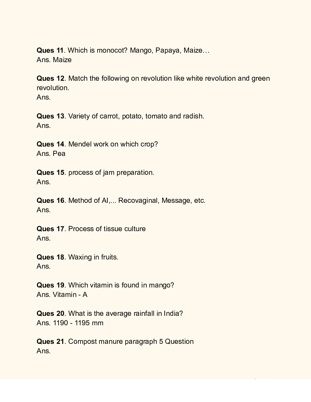 CUET Agriculture Question Paper 2024 - Page 3