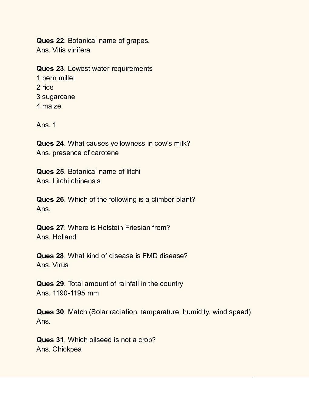 CUET Agriculture Question Paper 2024 - Page 4