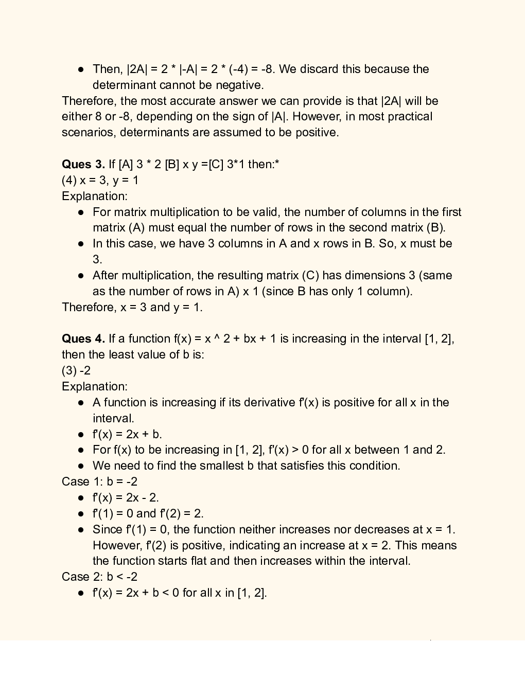 CUET Mathematics Solution 2024 SET B - Page 3
