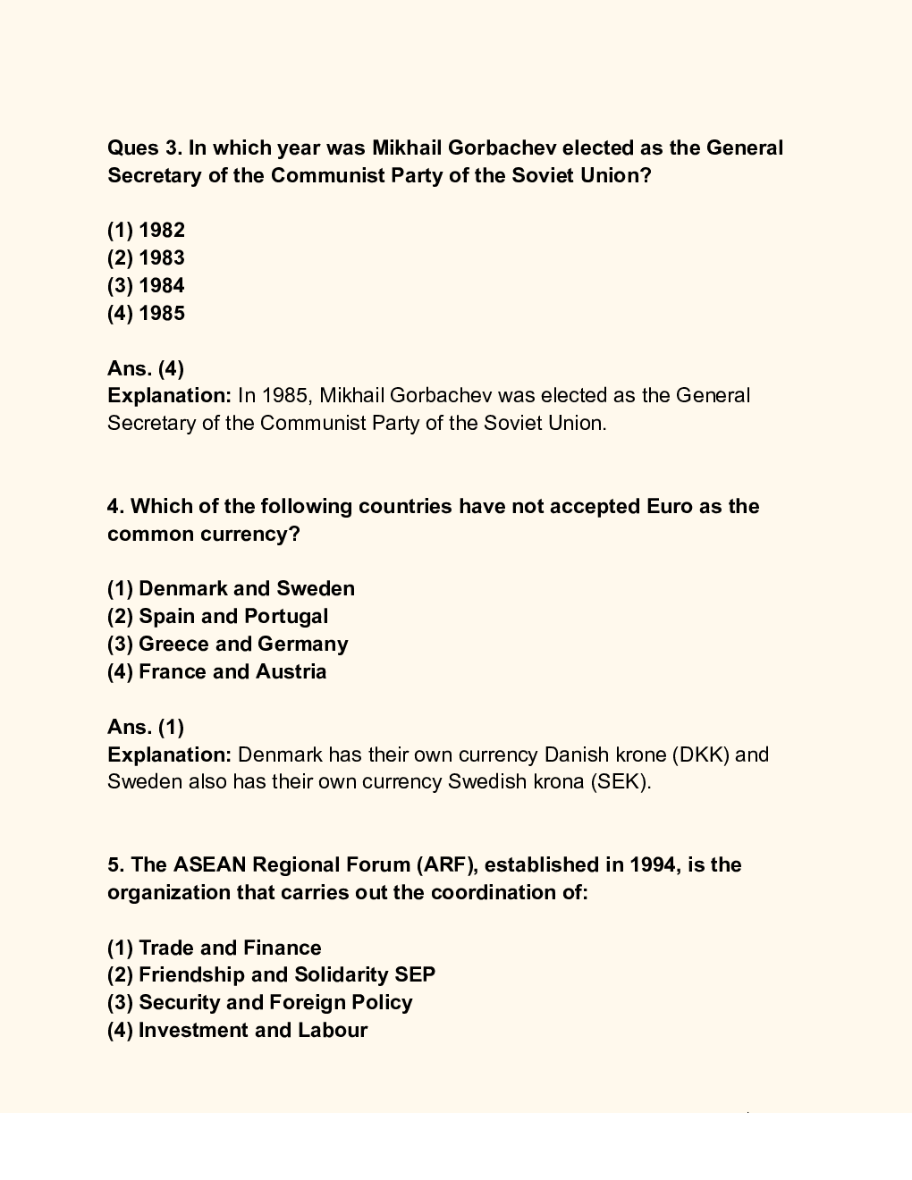CUET Political Science Solution Set B - Page 3