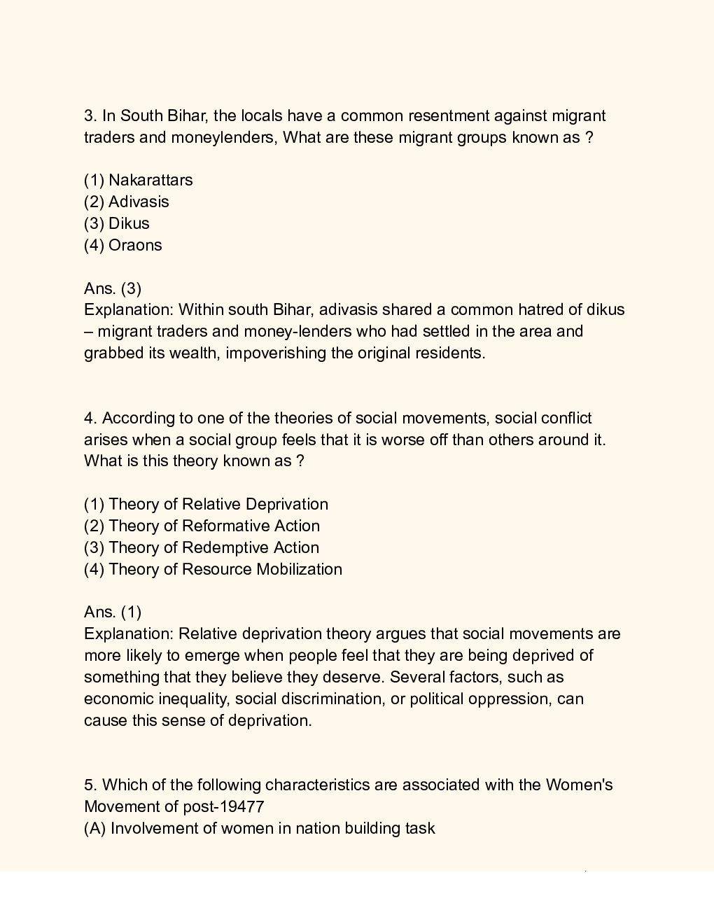 CUET Sociology Solution SET C - Page 3