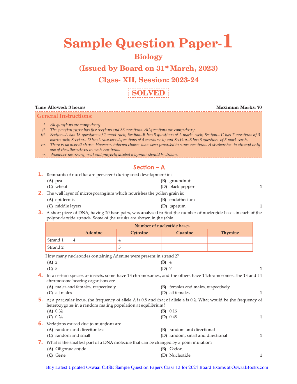 Class-12th 2024 Sample Papers Biology - Page 2
