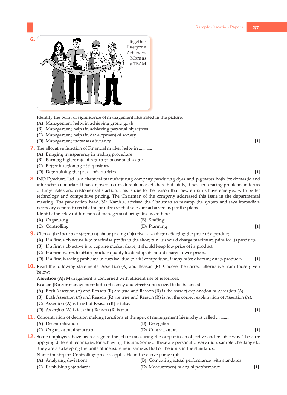 Class-12th 2024 Sample Papers Business Studies - Page 2