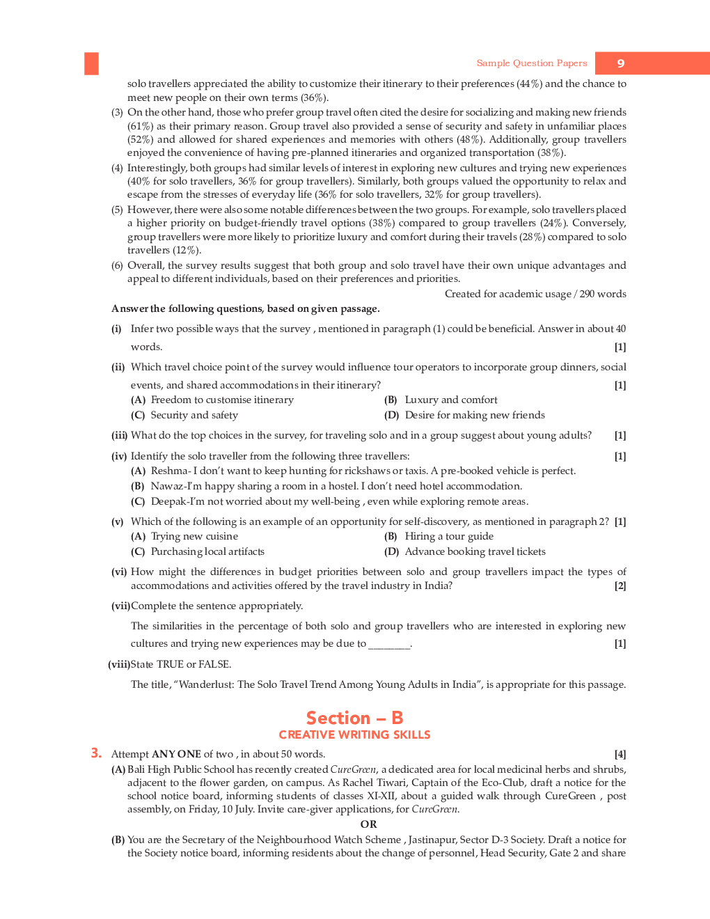 Class-12th 2024 Sample Papers English - Page 4