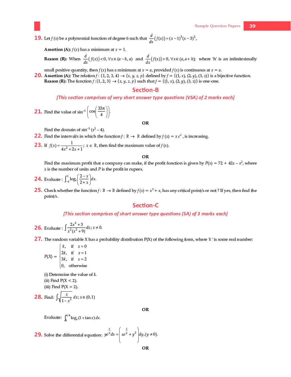 Class-12th 2024 Sample Papers Mathematics - Page 4