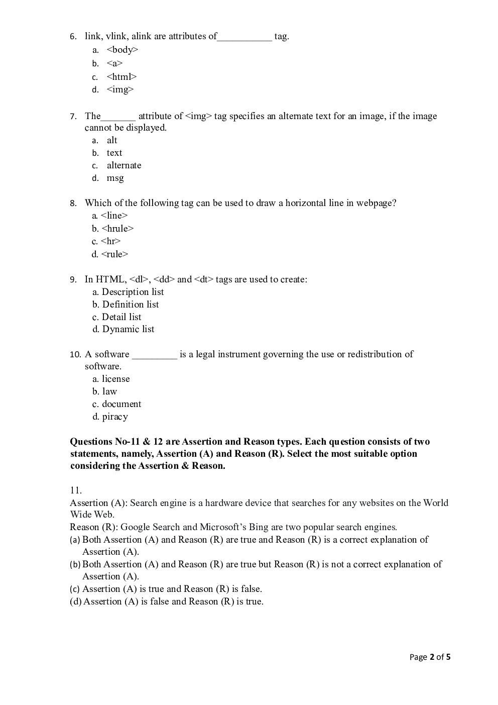 Class-10th 2024 Sample Papers ComputerApplication - Page 3