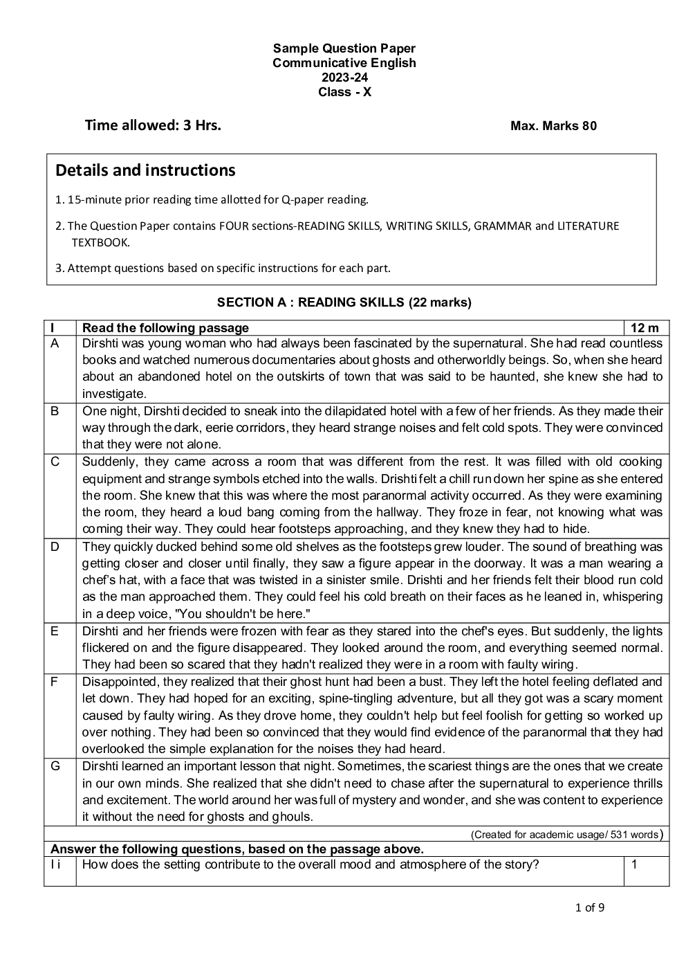 Class-10th 2024 Sample Papers Commerce - Page 2