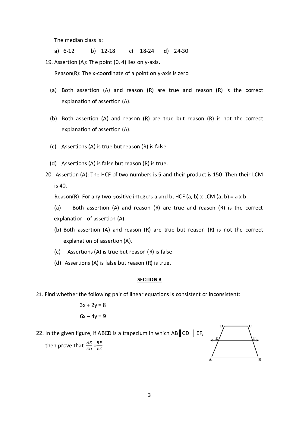 Class-10th 2024 Sample Papers Maths Basics - Page 4