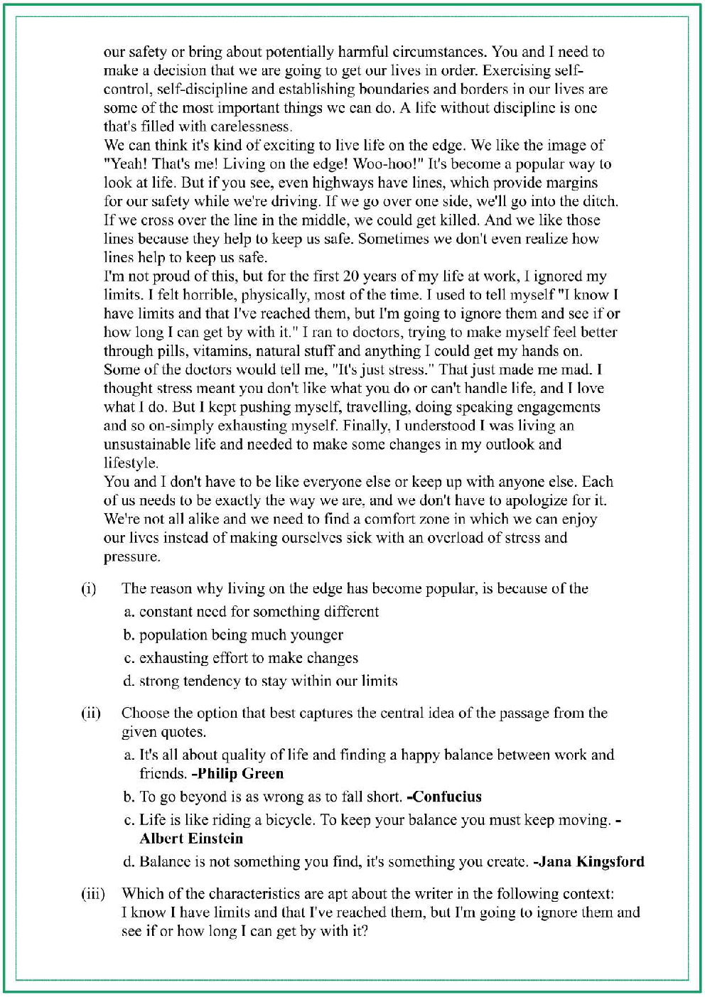 Class-10th 2024 Sample Papers English - Page 5