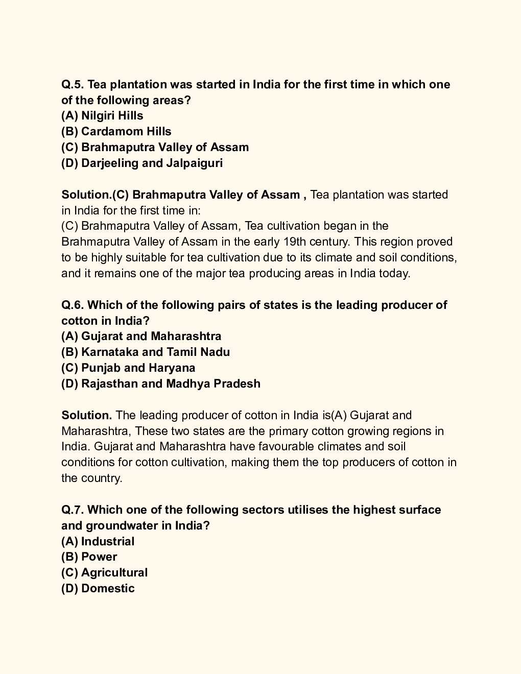 CBSE 12th 2024  Geography Question Paper With Solutions - Page 4