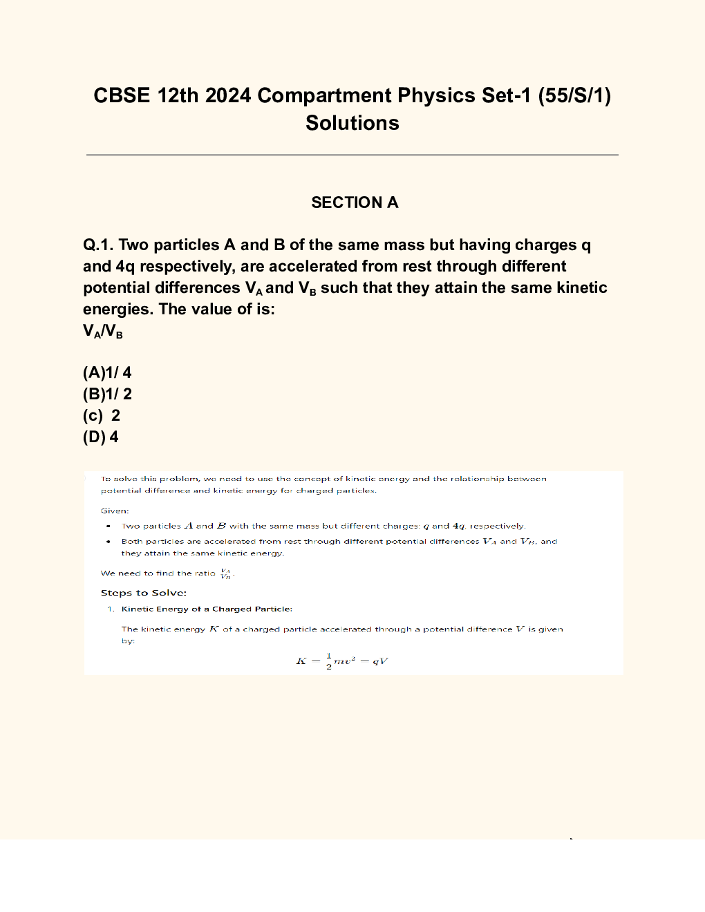 CBSE 12th 2024  Physics Question Paper With Solutions - Page 2