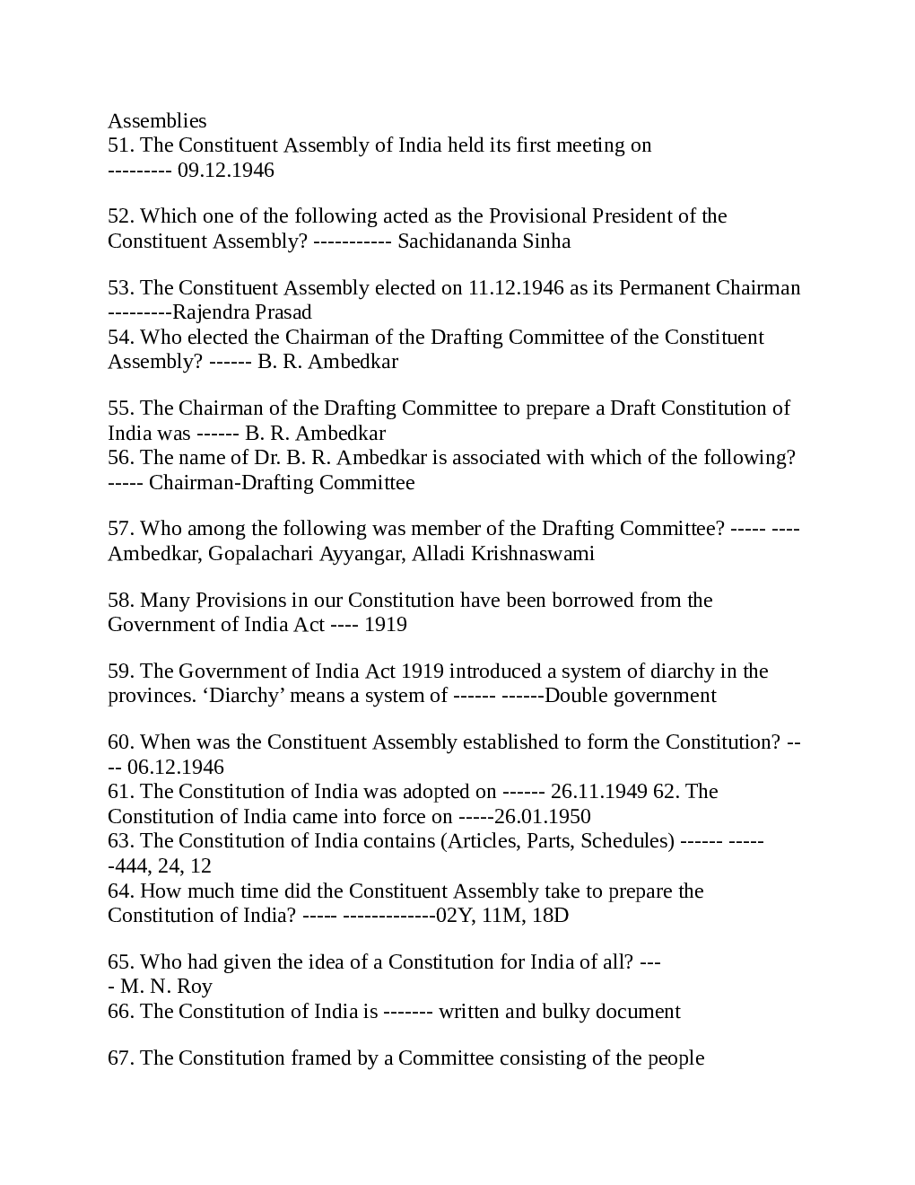 MPPSC Assistant Professor Indian Constitution - Page 5