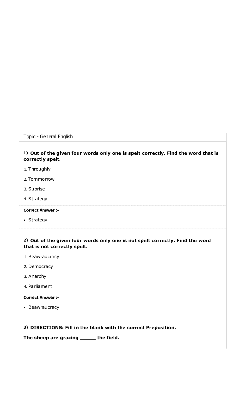 MP Forest Guard English MCQs-1 - Page 1