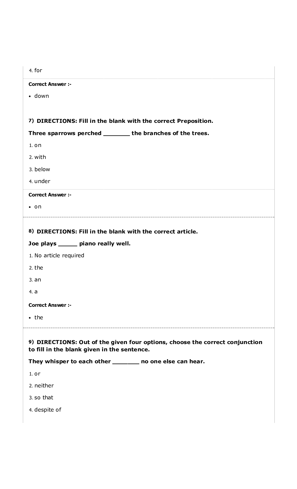 MP Forest Guard English MCQs-3 - Page 3