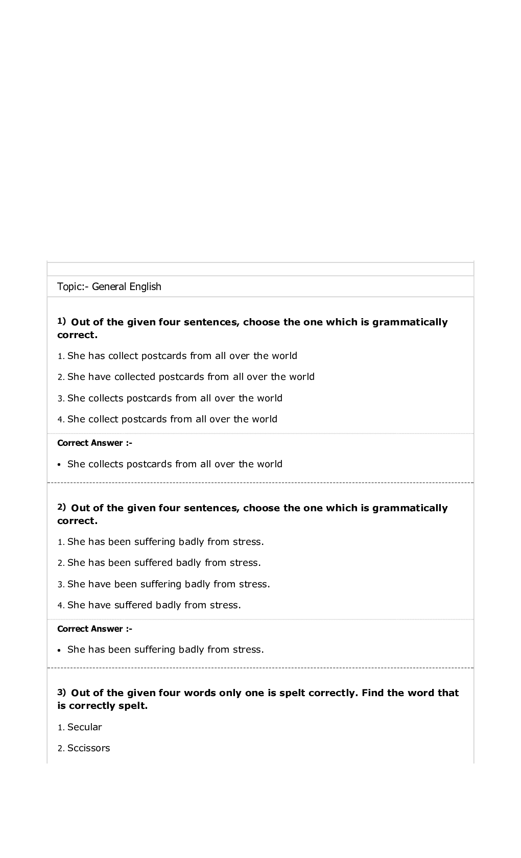 MP Forest Guard English MCQs-4 - Page 1