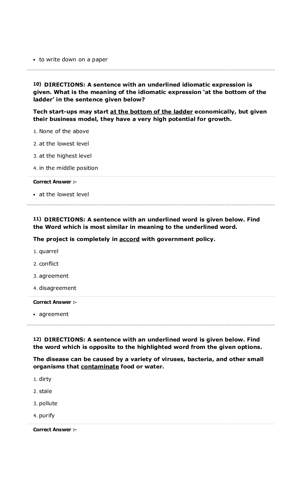 MP Forest Guard English MCQs-4 - Page 4