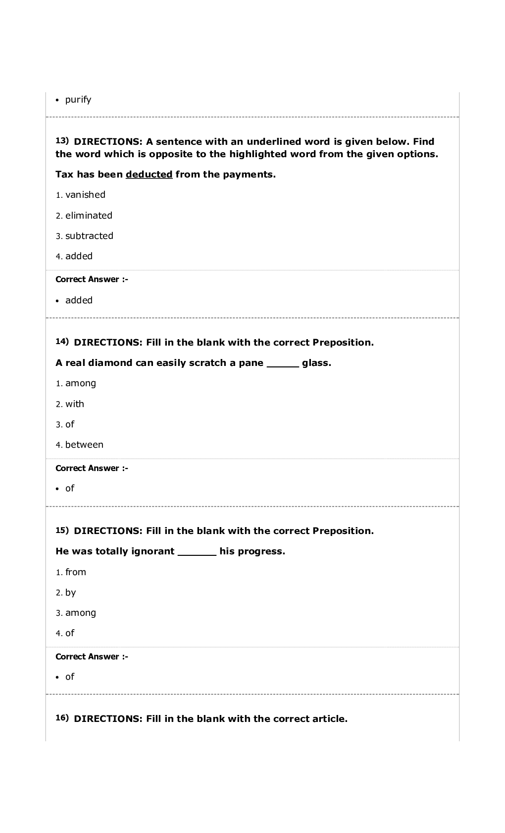 MP Forest Guard English MCQs-4 - Page 5