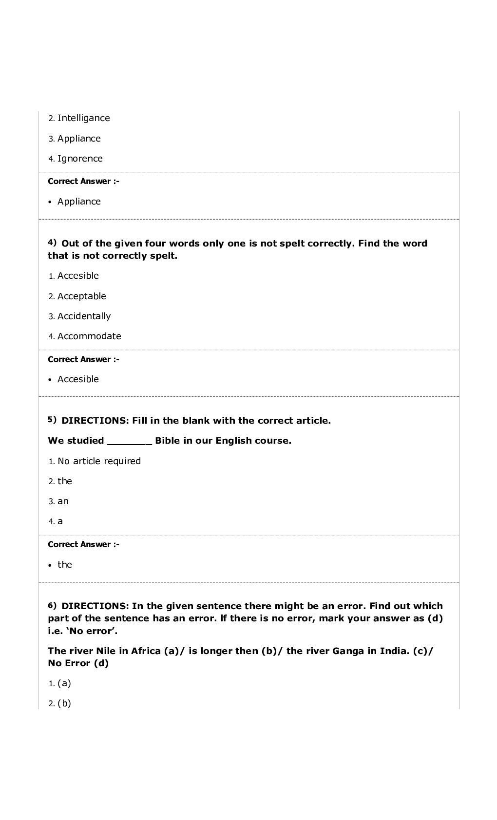 MP Forest Guard English MCQs-5 - Page 2