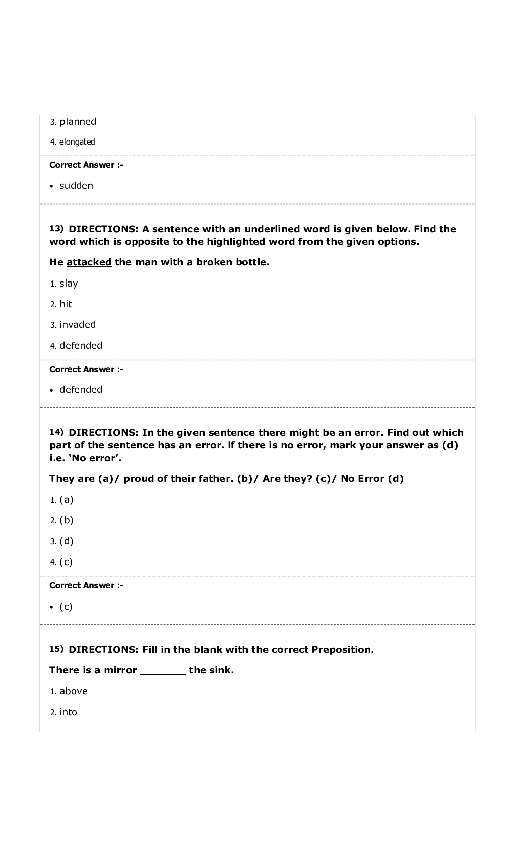 MP Forest Guard English MCQs-5 - Page 5