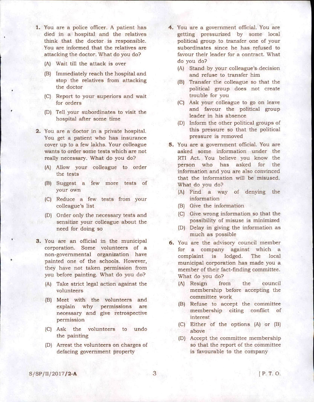 MPSC Pre 2017 Paper-2 - Page 3