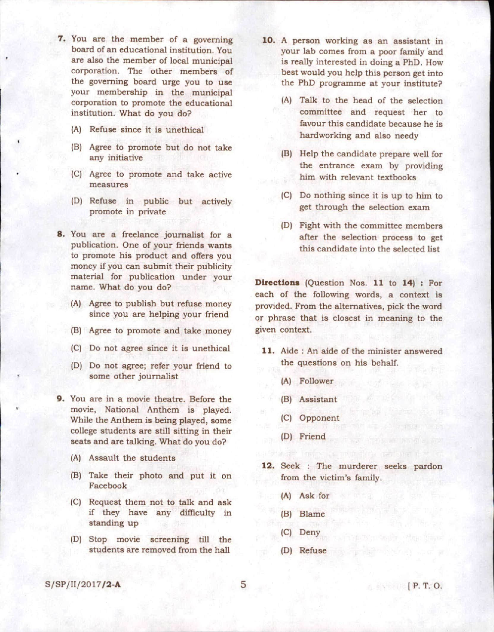 MPSC Pre 2017 Paper-2 - Page 5