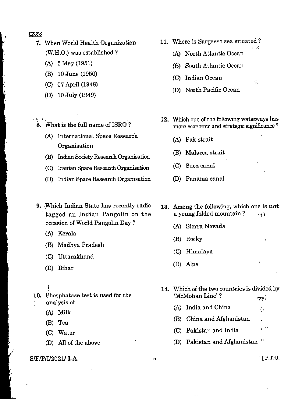 MPSC Pre 2020 Paper-2 - Page 5