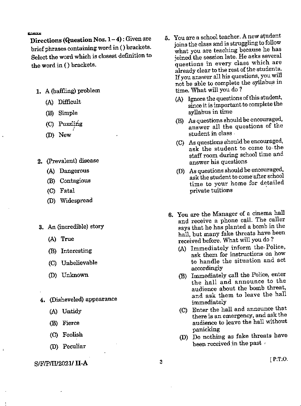 MPSC Pre 2021 Paper-1 - Page 3