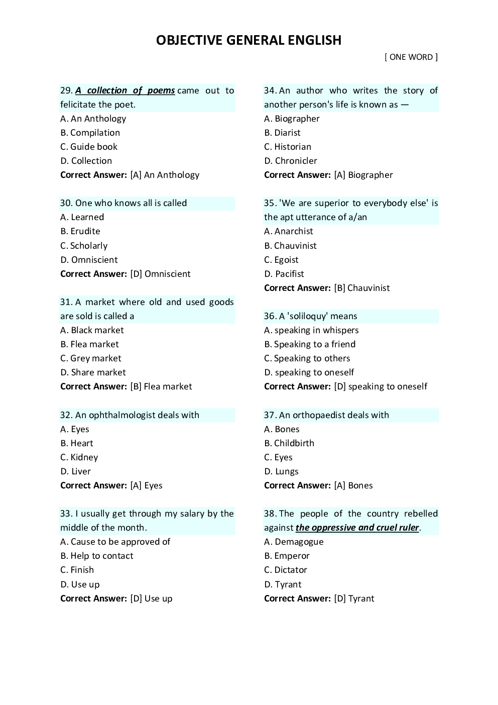General English MCQS For All Competitive Exams - Page 5