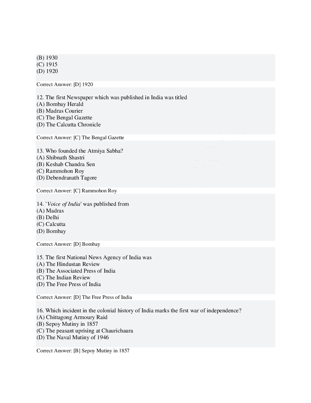 Indian History MCQS For All Competitive Exams - Page 4