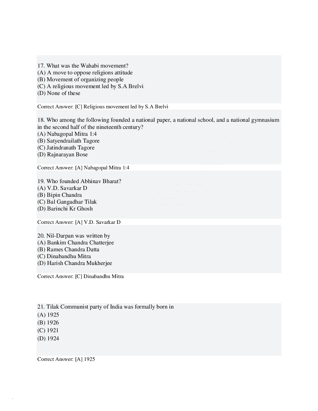 Indian History MCQS For All Competitive Exams - Page 5