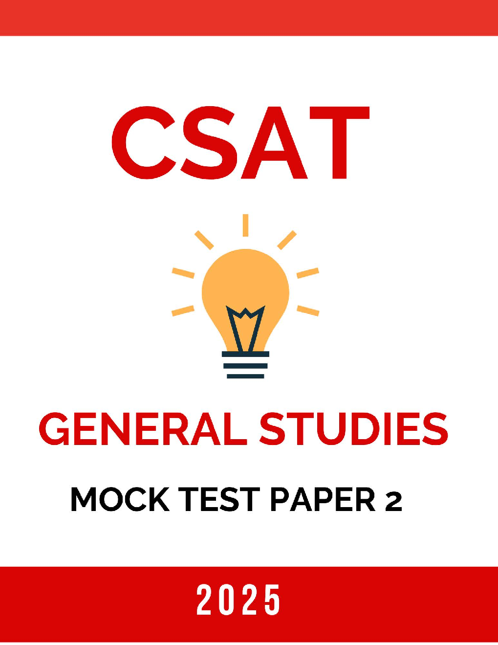 CSAT General Studies Mock Test Paper 2 - Page 1