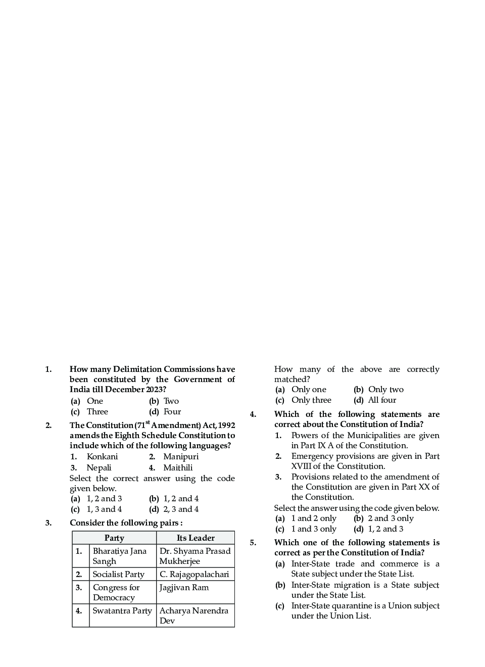 UPSC CSE GS (General Studies) Paper 1 And 2 2024 with Answer Key - Page 2