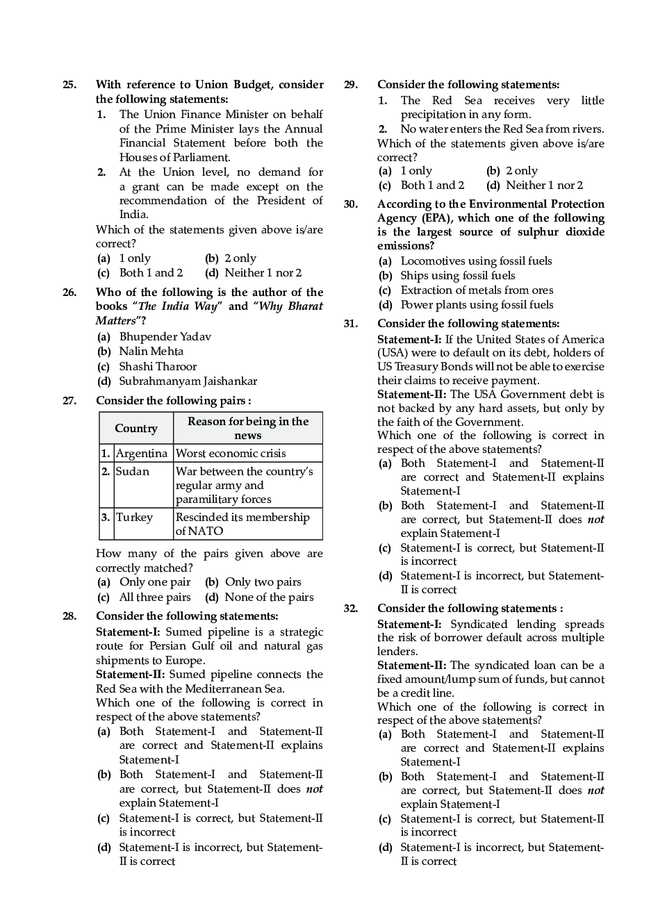 UPSC CSE GS (General Studies) Paper 1 And 2 2024 with Answer Key - Page 5