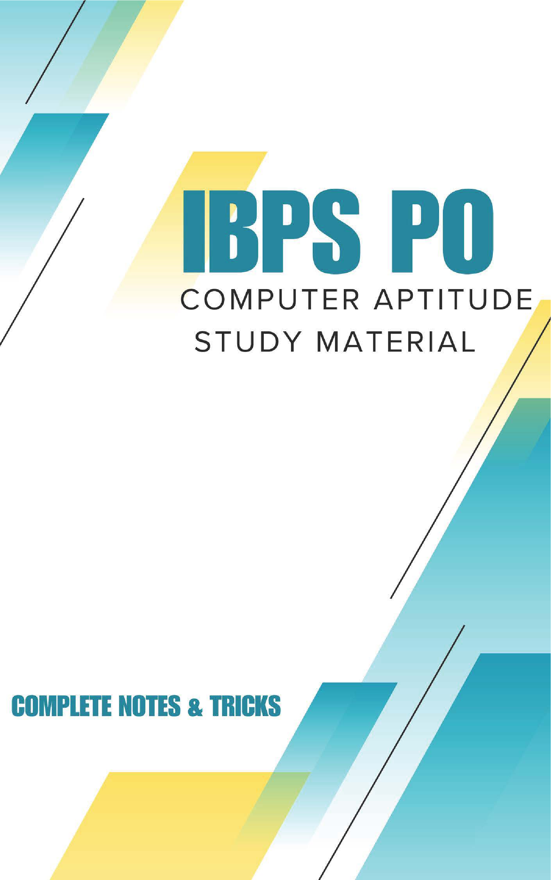 IBPS PO Computer Aptitude Complete Notes And Tricks - Page 1