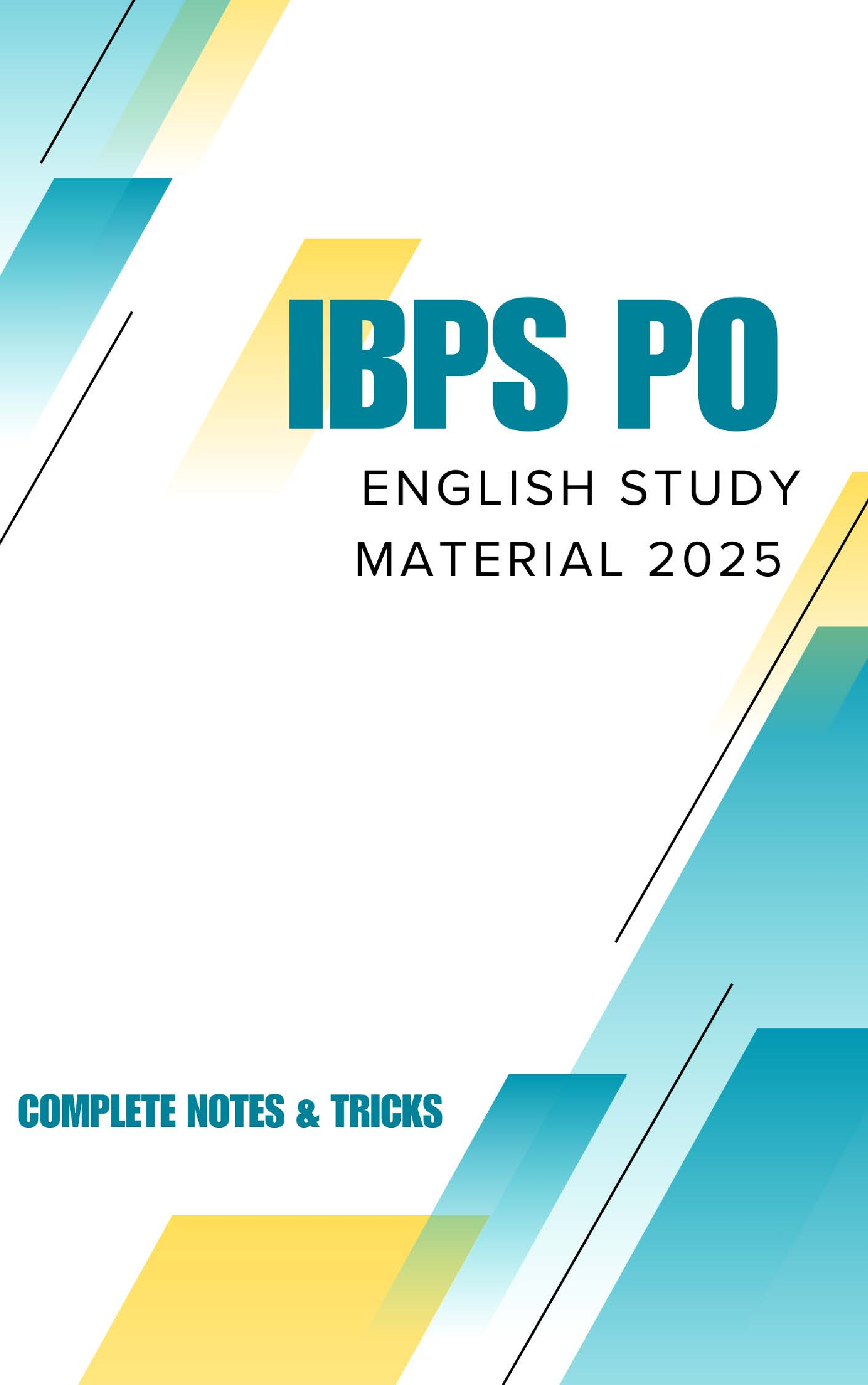 IBPS PO English Complete Notes And Practice Guide - Page 1