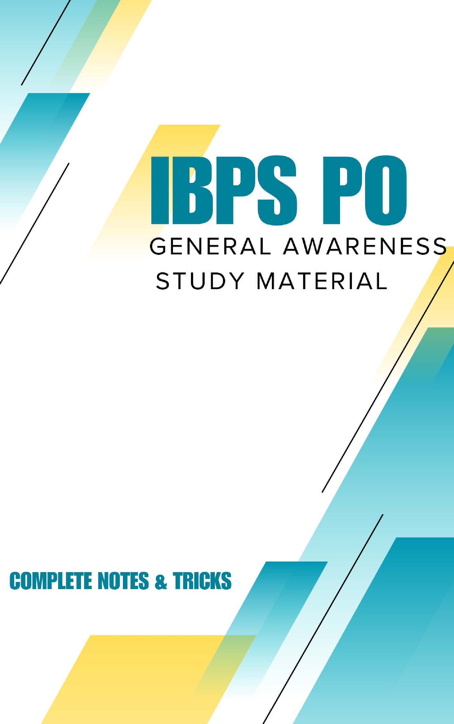 IBPS PO General Awareness Complete Notes And Tricks - Page 1
