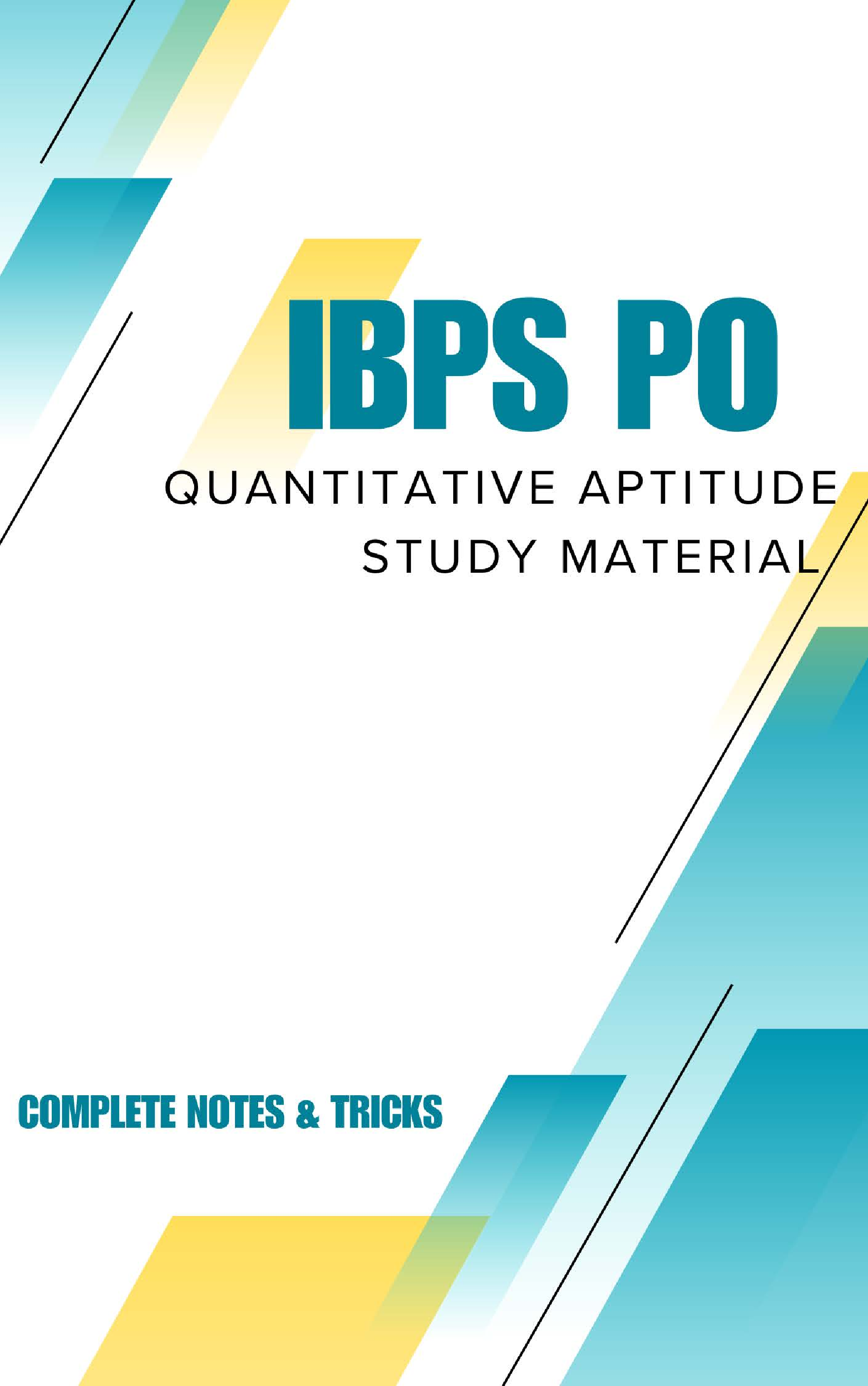 IBPS PO Quantitative Aptitude Complete Notes And Tricks - Page 1