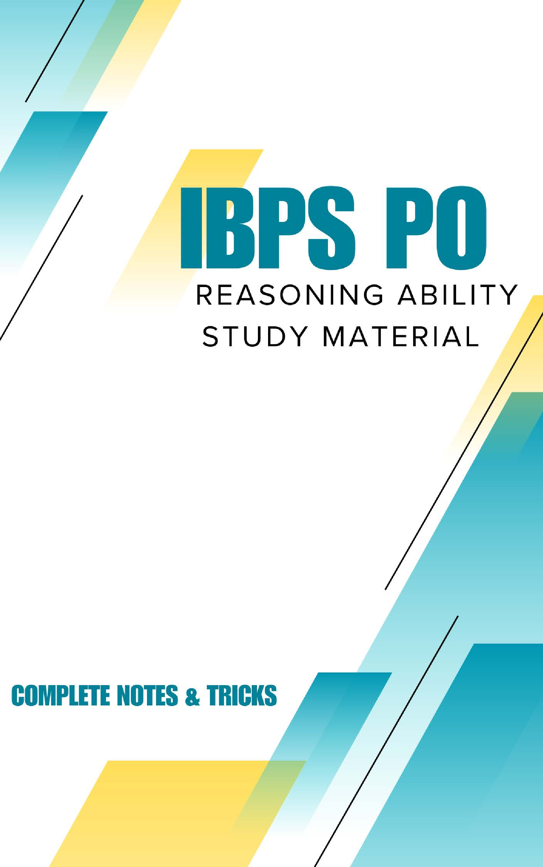IBPS PO Reasoning Ability Complete Notes And Tricks - Page 1