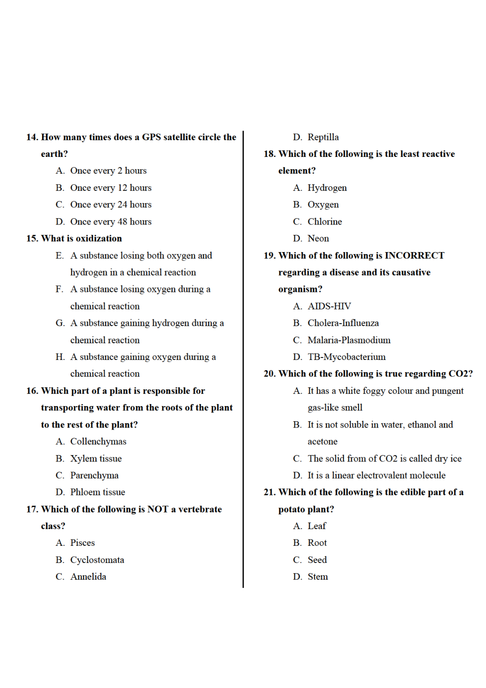 General Science Mastery Quiz For Railway Group D Exam - Page 4