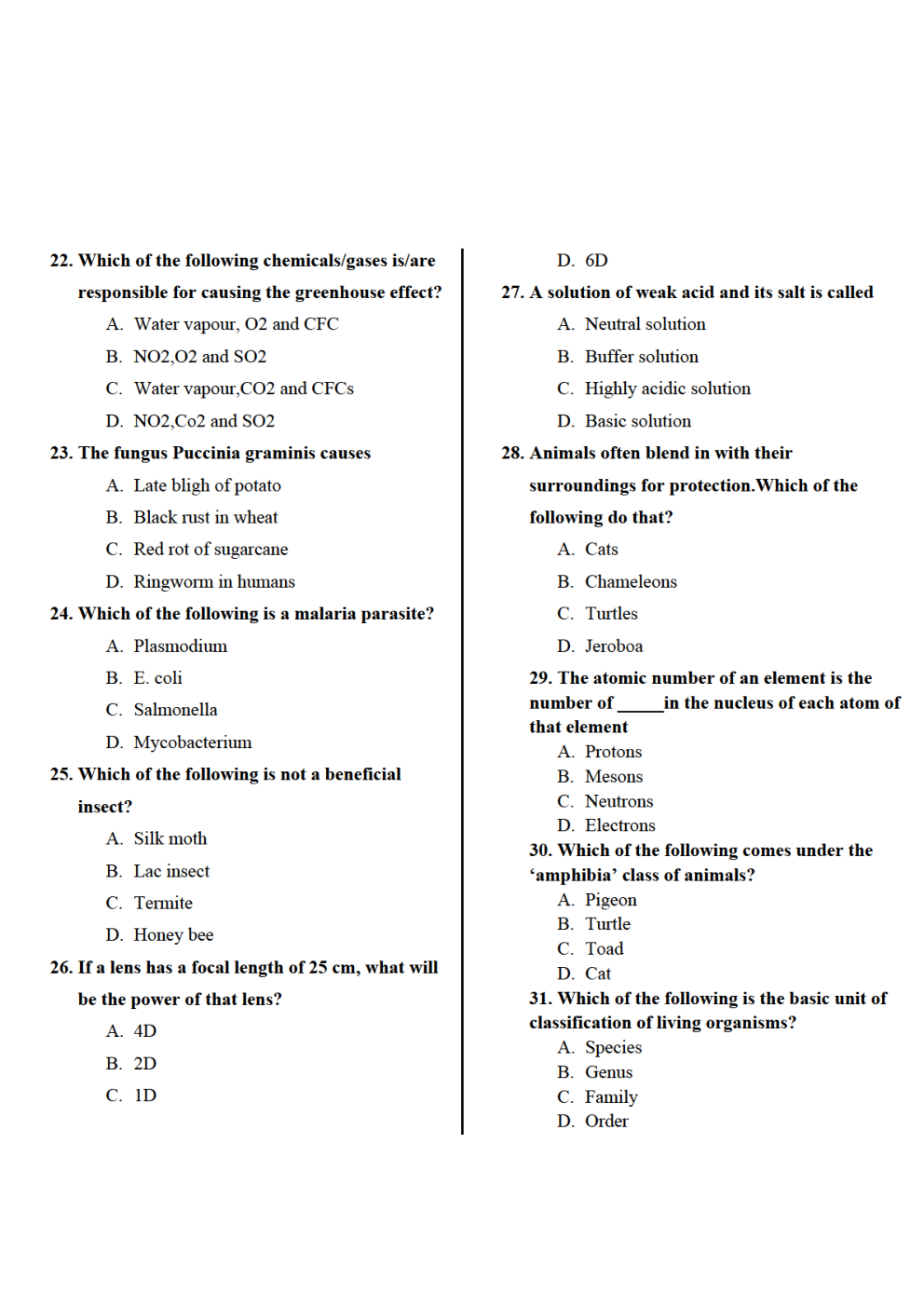 General Science Mastery Quiz For Railway Group D Exam - Page 5
