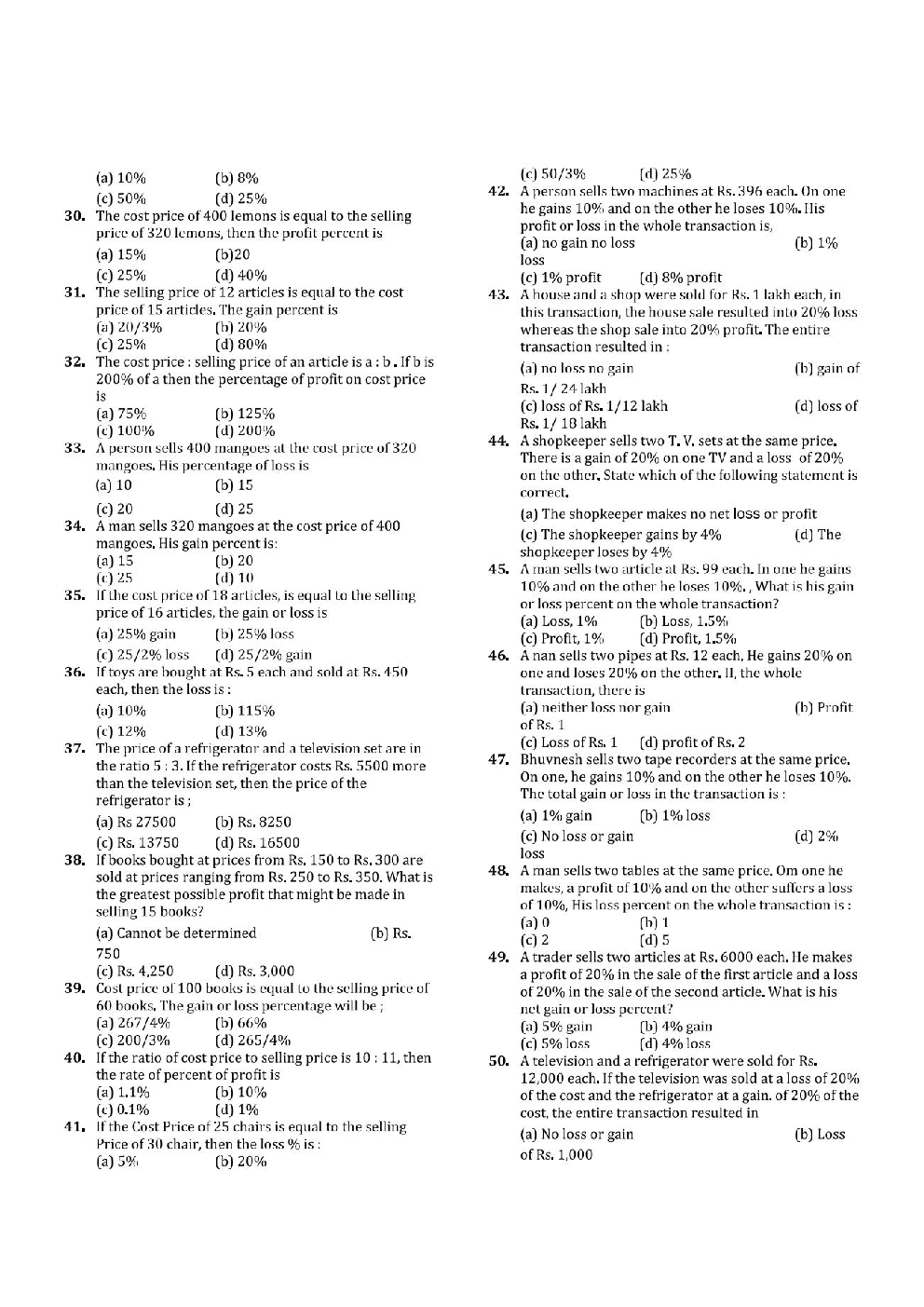 Ultimate Profit And Loss Practice Set For Railway Group D Exam - Page 5