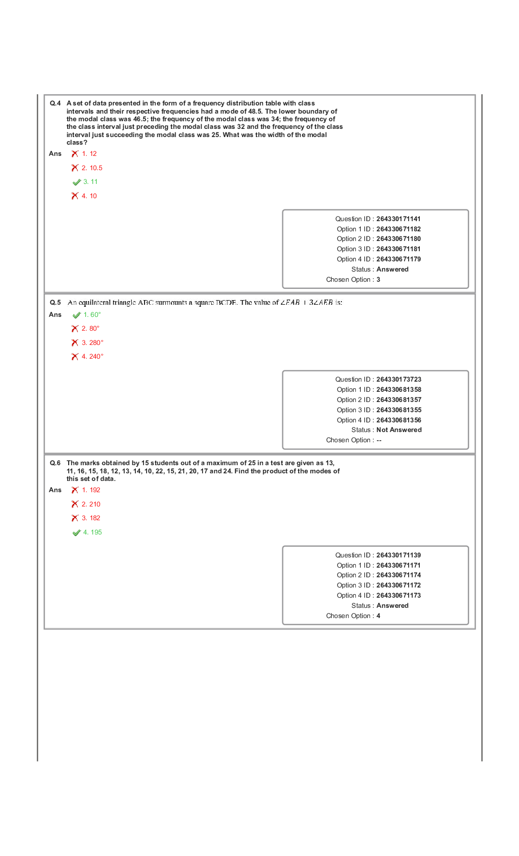 SSC CGL Mathematical Abilities Question Paper with Answer Key 2023. - Page 3