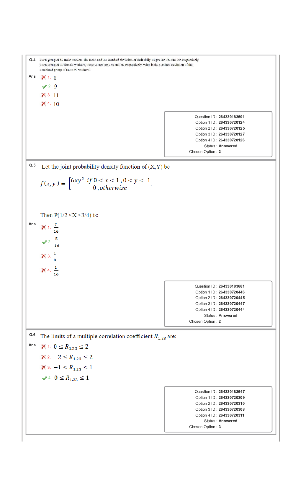 SSC CGL Statistics Question Paper with Answer Key 2023. - Page 3