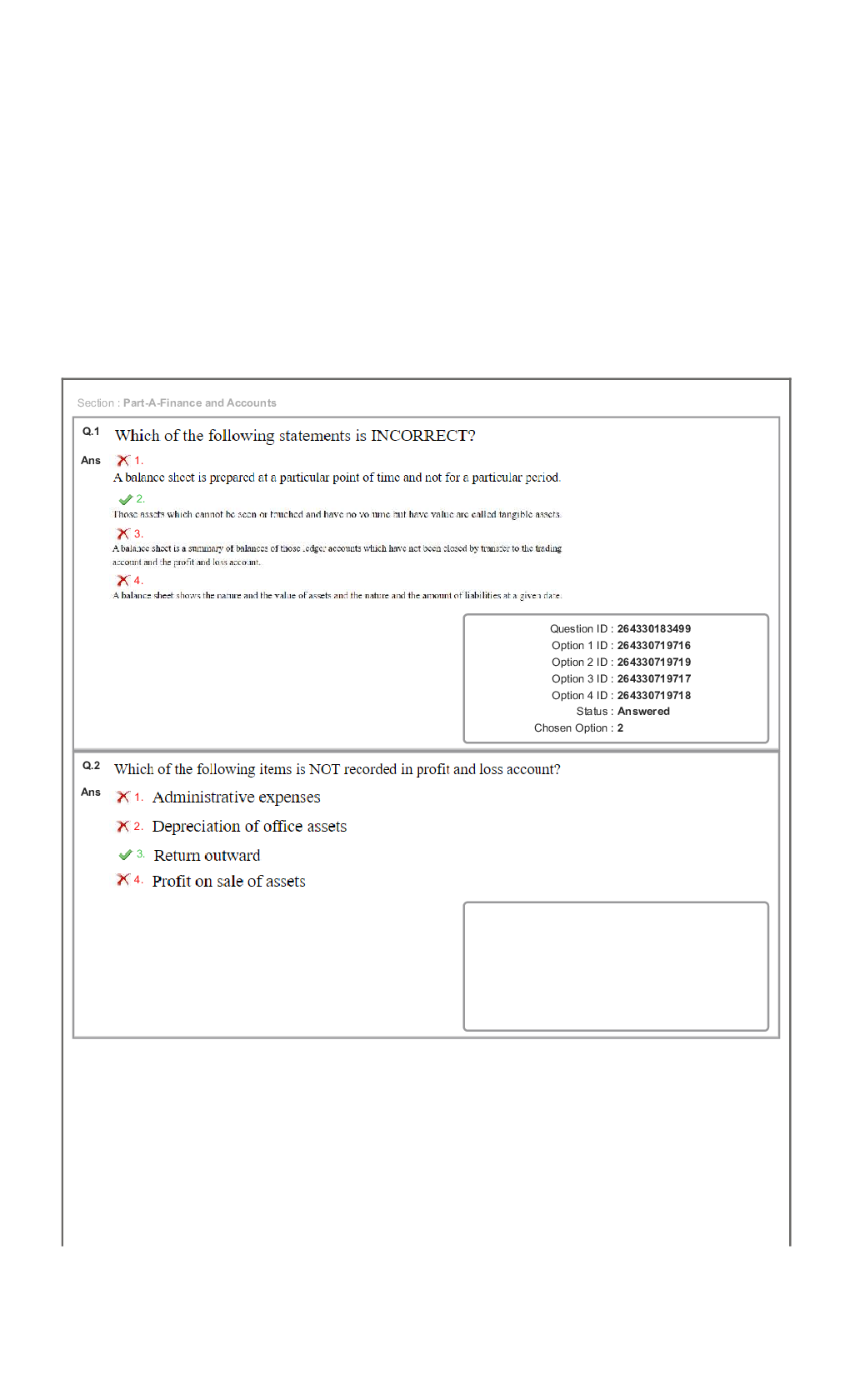 SSC CGL Finance and Accounts Question Paper with Answer Key 2023. - Page 2