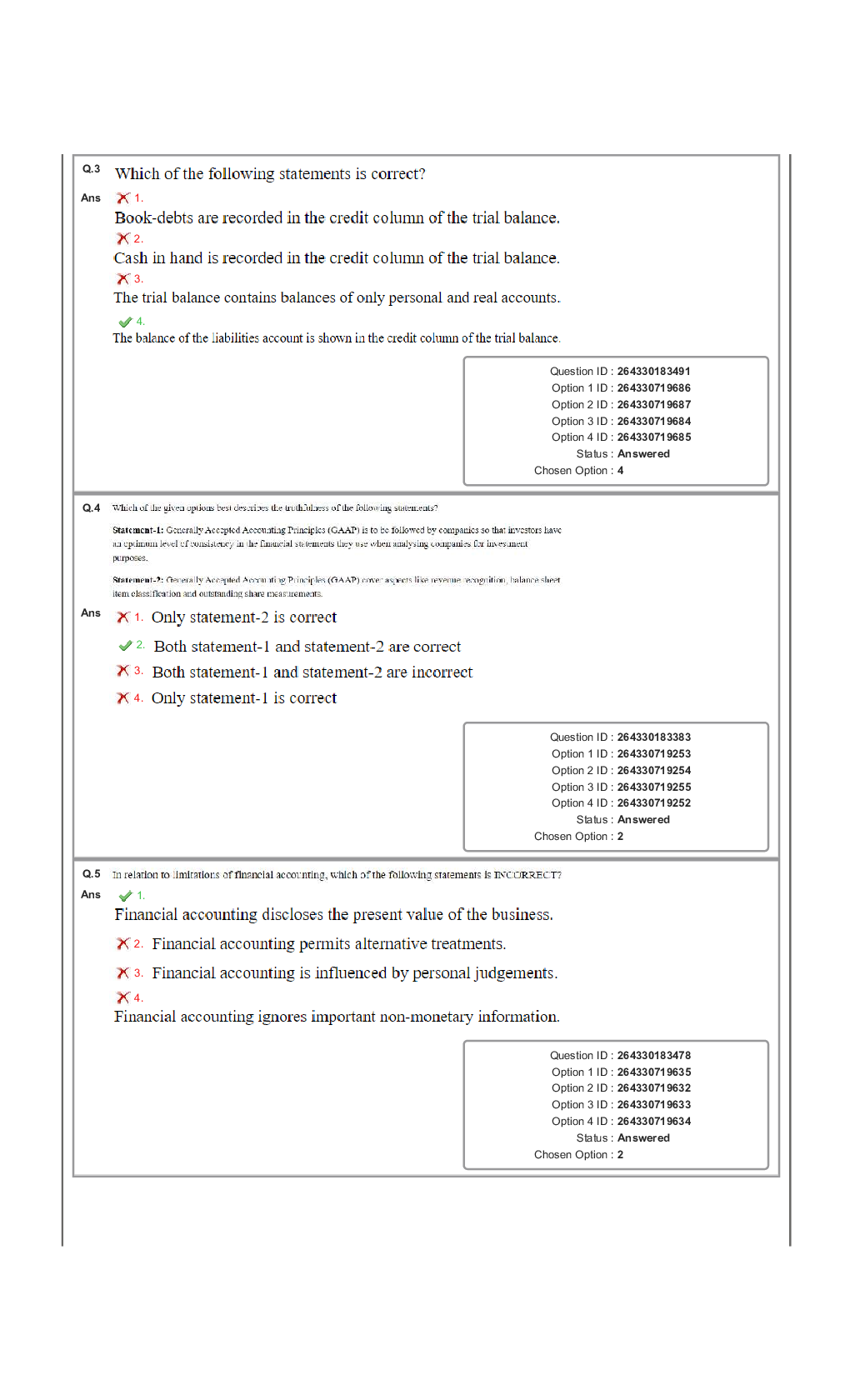 SSC CGL Finance and Accounts Question Paper with Answer Key 2023. - Page 3