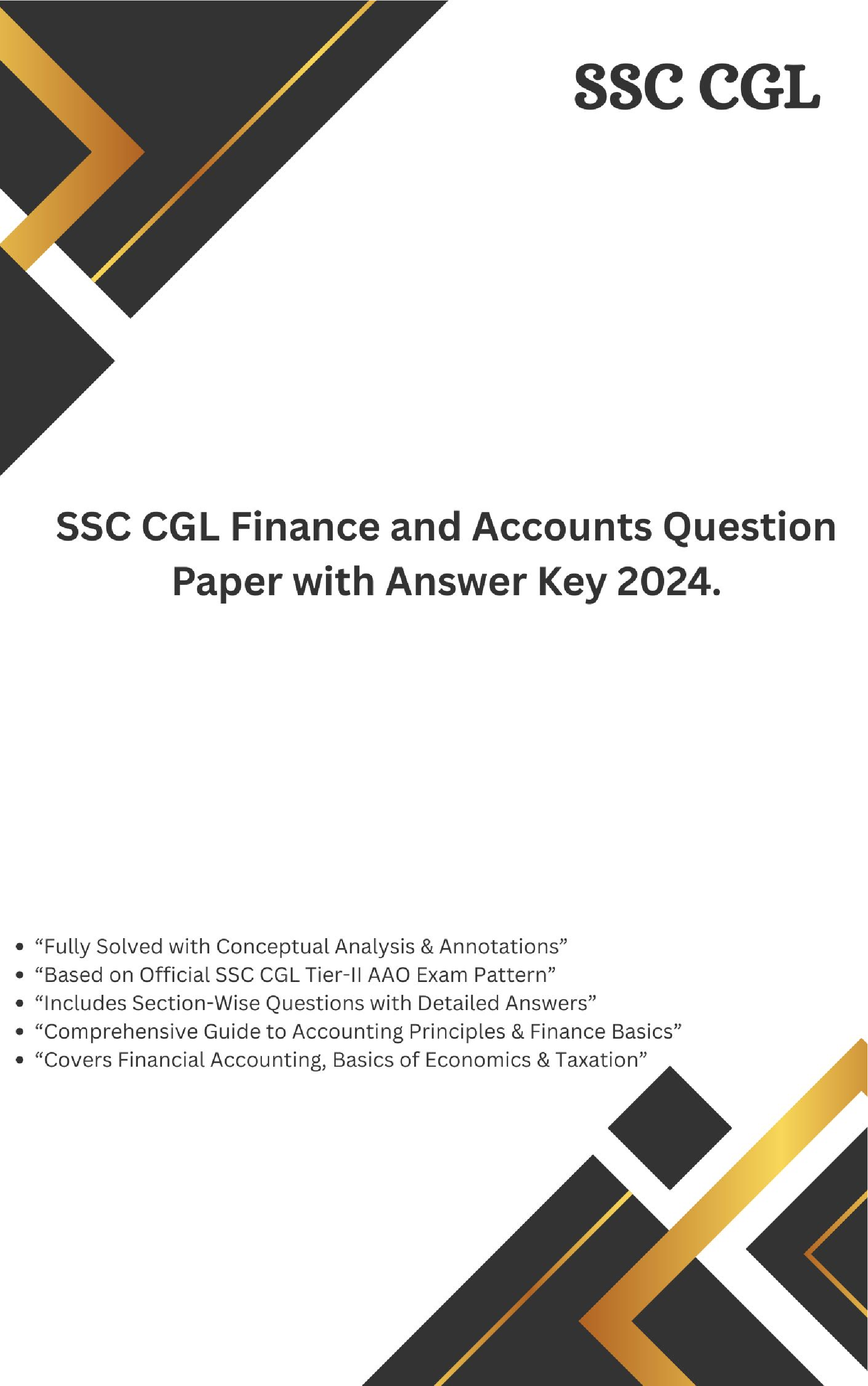 SSC CGL Finance and Accounts Question Paper with Answer Key 2024. - Page 1