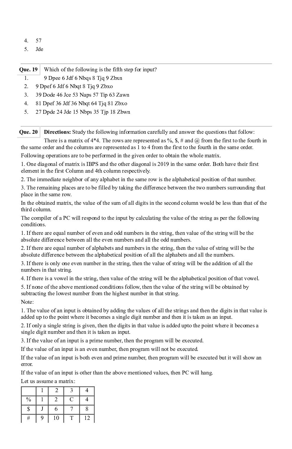 Question Paper with Answer for SBI PO 2021 Set-1 - Page 5