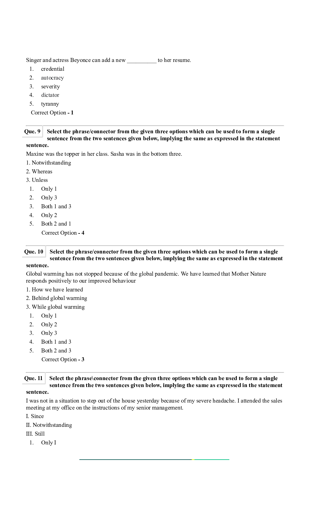 Question Paper with Answer for SBI PO 2021 Set-3 - Page 4