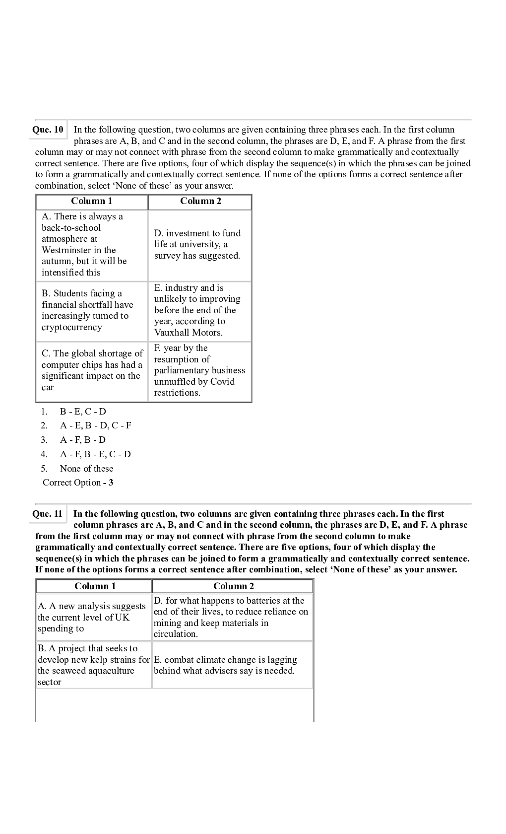Question Paper with Answer for SBI PO 2021 Set-6 - Page 5